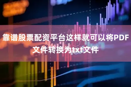 靠谱股票配资平台这样就可以将PDF文件转换为txt文件