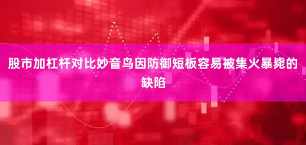股市加杠杆对比妙音鸟因防御短板容易被集火暴毙的缺陷